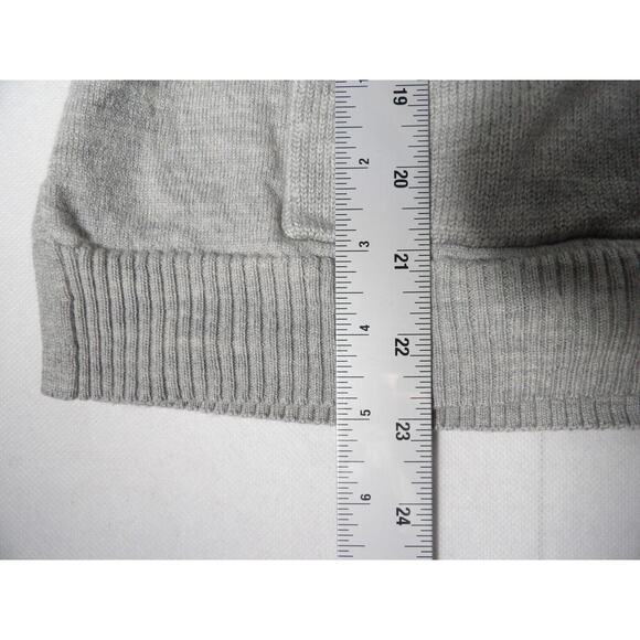 Talbots Womens Small Merino Wool Turtleneck Small Gray Front Pockets Capsule - Picture 7 of 11